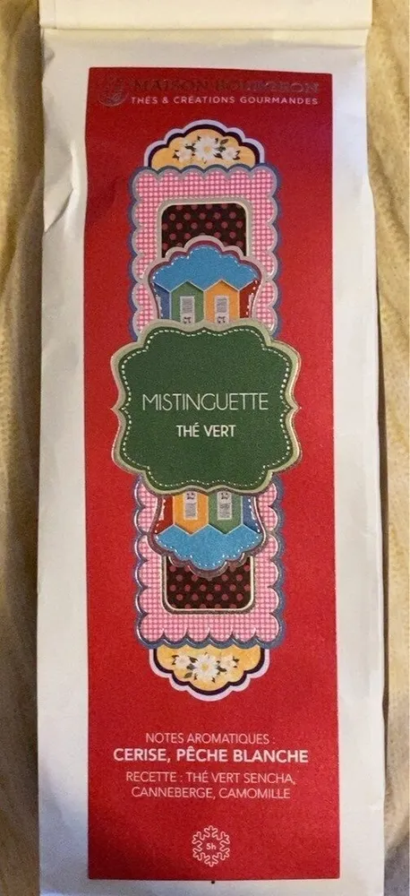 Mistinguette thé vert cerise, pêche blanche