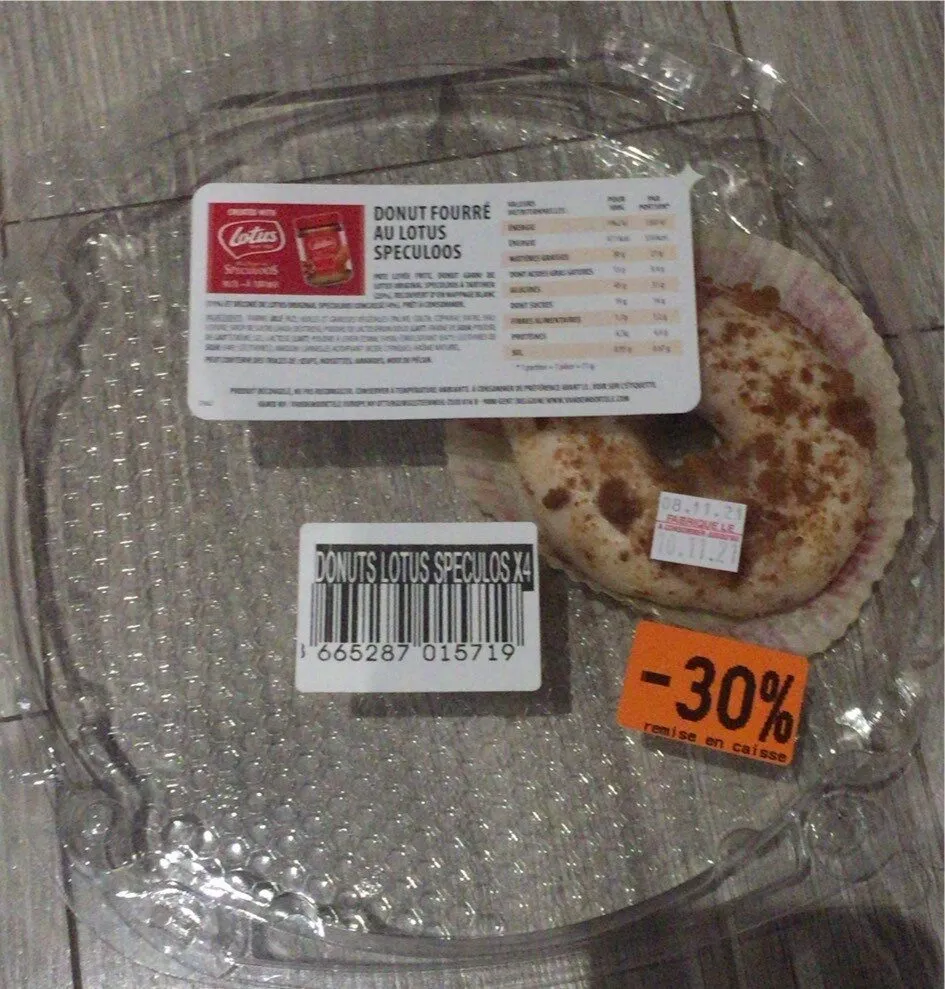 Donut fourré au lotus speculoos