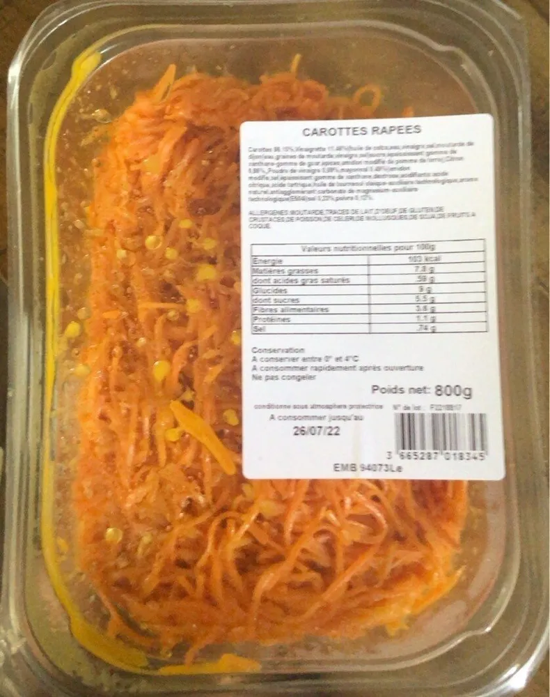 Carottes rappees