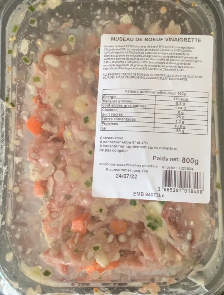 Museau de boeuf vinaigrette
