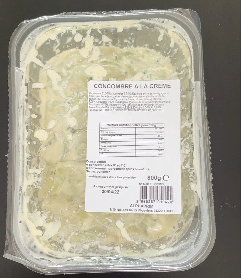 Concombre a la crème