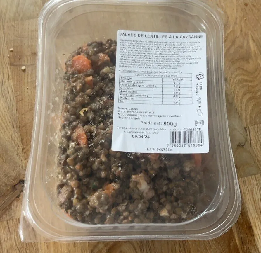 Salade de lentille a la paysanne