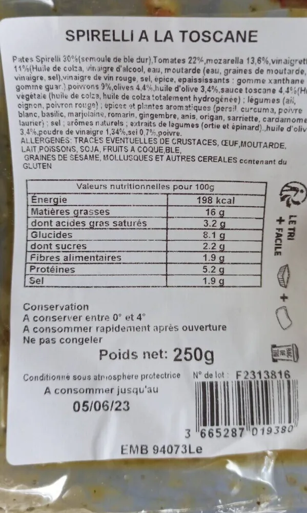 Spirelli à la toscane