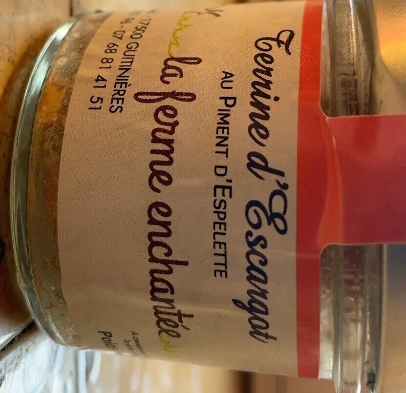 Terrrine d’escargots au piment d’espelette