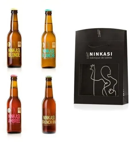4 x 33cl - Coffret cadeau Ninkasi Classique n°1 : Ninkasi Blonde, Ninkasi Blanche, Ninkasi Ambrée et Ninkasi French IPA