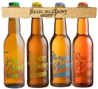 Lot 4x33cl - Bières des Alpes assortiment by Mandrin : Blonde 4,8% Alc./Vol, Blanche 4,2% Alc./Vol, Rousse 5% Alc./Vol, Verte 4,8% Alc./Vol- Brasserie du Dauphiné - Médaille Argent WBA 2017