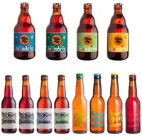 Lot 5x33cl - Assortiment bières artisanales du terroir des Alpes : Verte des Alpes 4,8% Alc./Vol, Mandrin aux Noix 5,8% Alc./Vol, Mandrin au Sapin 8% Alc./Vol, Mandrin au Miel 4,8% Alc./Vol, Nobow Lad