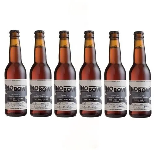 Lot 6x33cl - Bière artisanale Nobow The Smoke King by Mandrin - 33cl 4,8% alc./Vol- Brasserie du Dauphiné