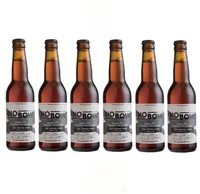 Lot 6x33cl - Bière artisanale Nobow The Smoke King by Mandrin - 33cl 4,8% alc./Vol- Brasserie du Dauphiné