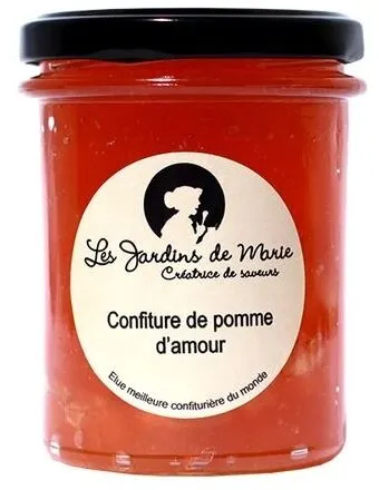 Confiture de pomme d'Amour - Les Jardins de Marie - Meilleure confiturière de Monde - pot