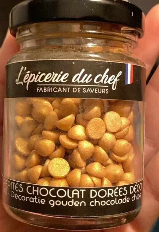 Pépites chocolat dorés déco