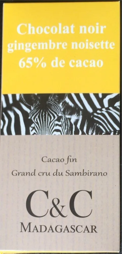 Chocolat noir gingembre noisette