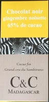 Chocolat noir gingembre noisette