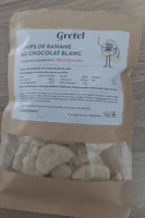 Chips de banane au chocolat blanc
