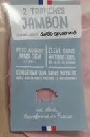 Tranches de jambon x2 avec couenne