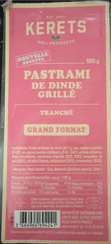 Pastrami de dinde grillet