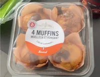 4 MUFFINS MOELLEUX ET FONDANT CŒUR CARAMEL