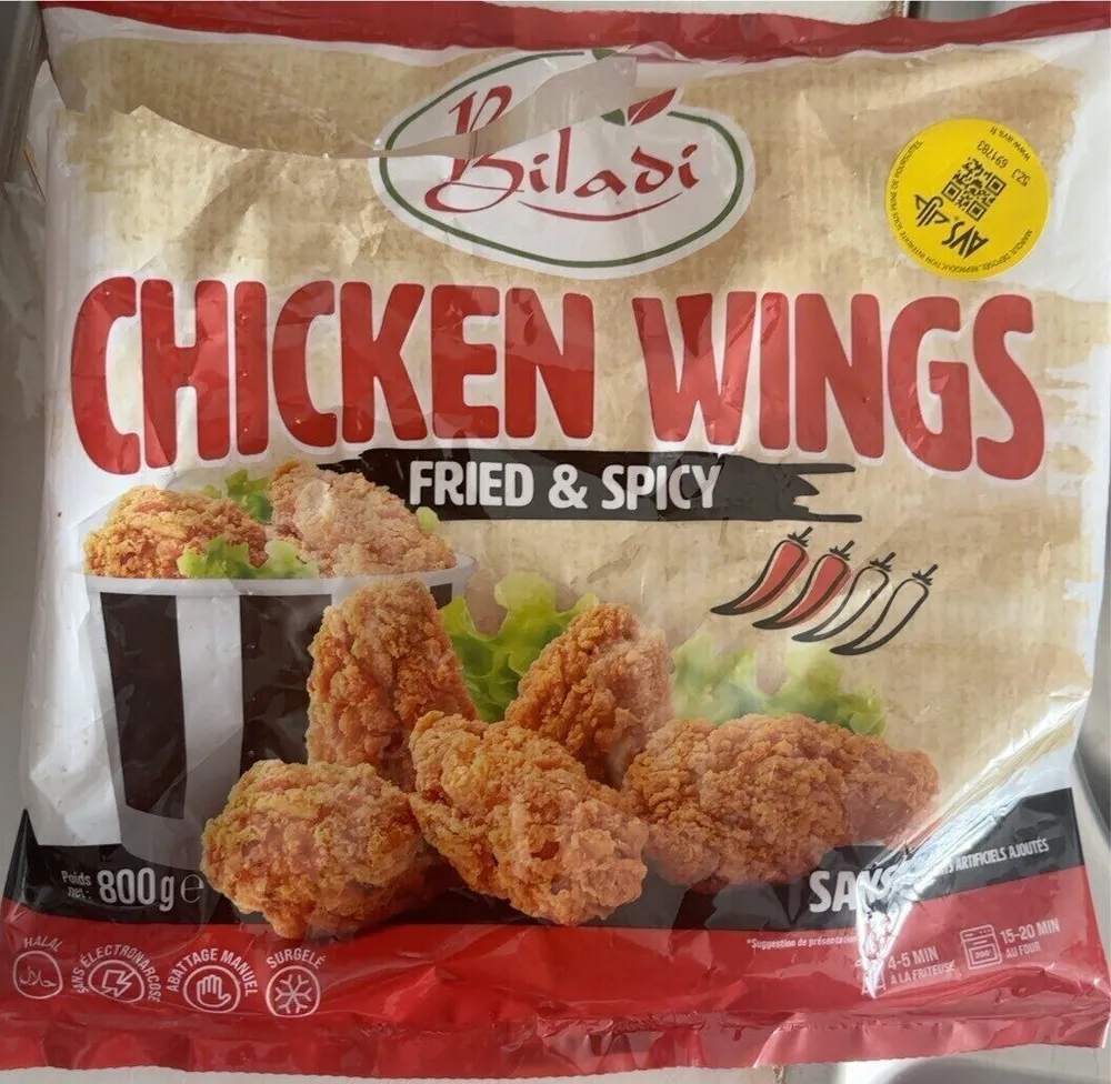 Chicken wings fried &spicy