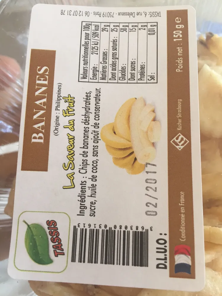 Bananes déshydratées