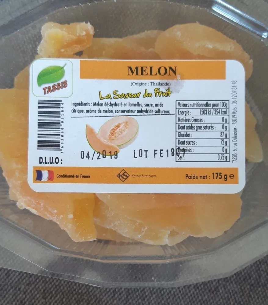 Melon déshydraté