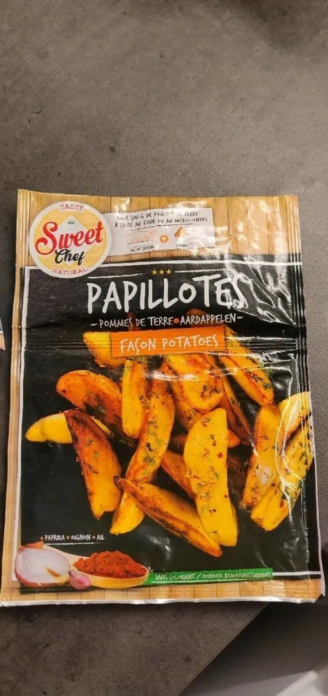 Papillotes pommes de terre.aardappelen