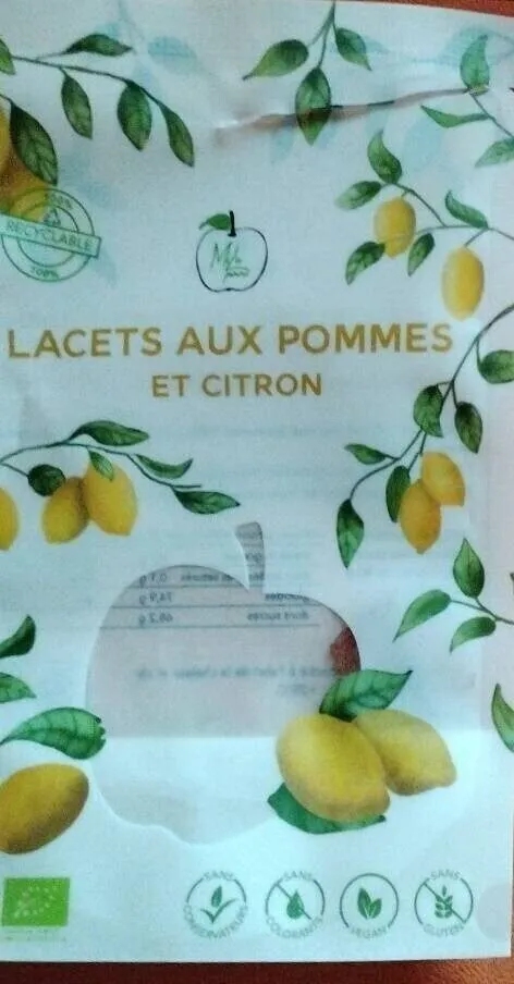 Lacets aux pommes et citron