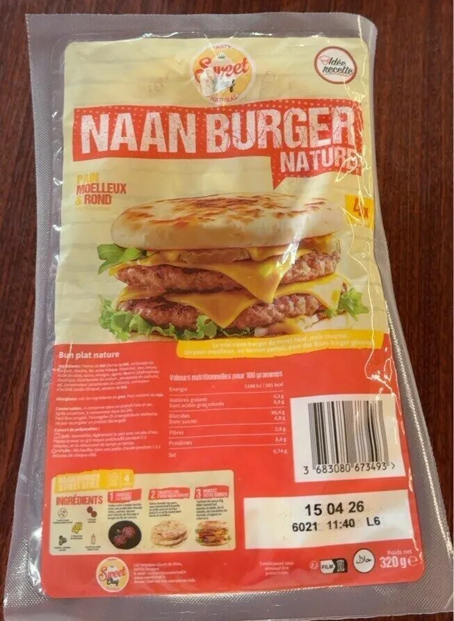Naan burger nature