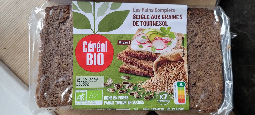 Pain de seigle aux graines de tournesol