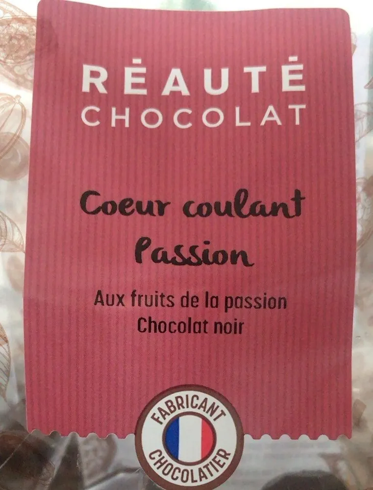 Coeur coulant passion - Chocolat noir au fruit de la passion