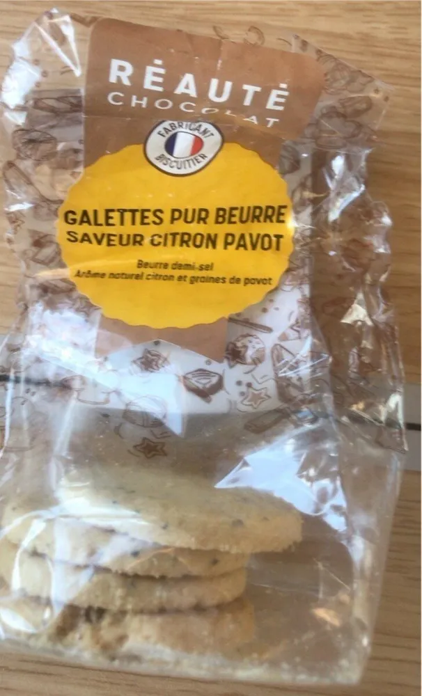 Galettes pur beurre saveur citron pavot