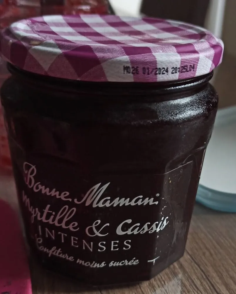 Confiture intense myrtilles cassis