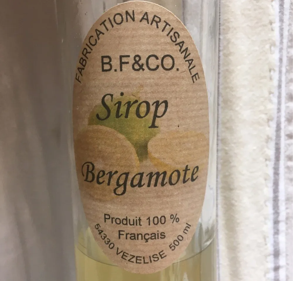 Sirop de bergamote