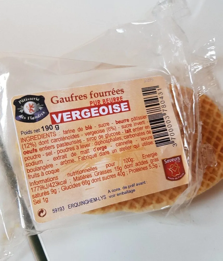 Gaufres fourrées Vergeoise