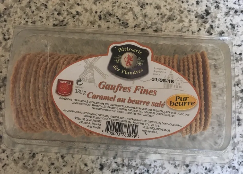 Gaufres Fines Caramel au Beurre Salé