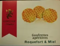Gaufrette apéritif roquefort et miel