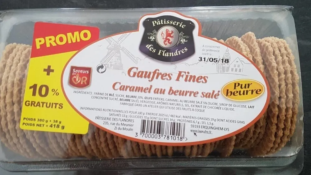Gaufres Fines - Caramel au beurre salé