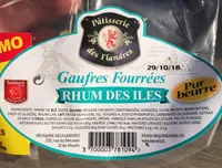 Gaufres Fourrées Rhum des Îles Pur Beurre