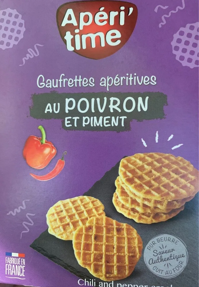 Gaufrettes apéritives au Poivron et piment