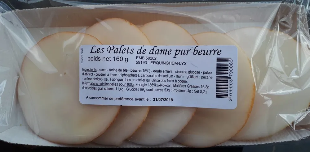 Les palets de dame pur beurre