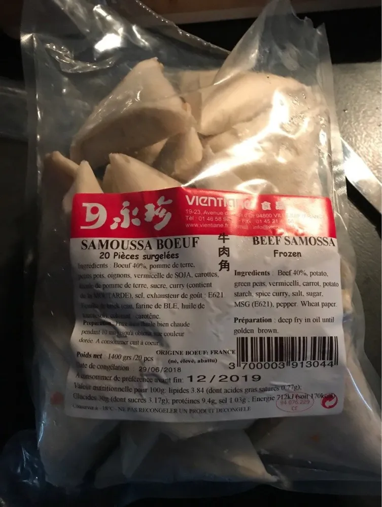 Samoussa Boeuf 20 PCS
