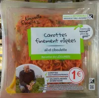 Carottes finement râpées ail et ciboulette