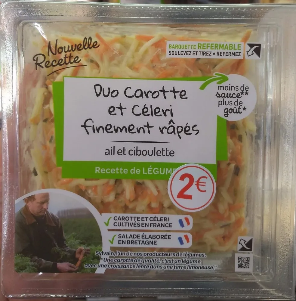 Duo carotte et céleri finement râpés