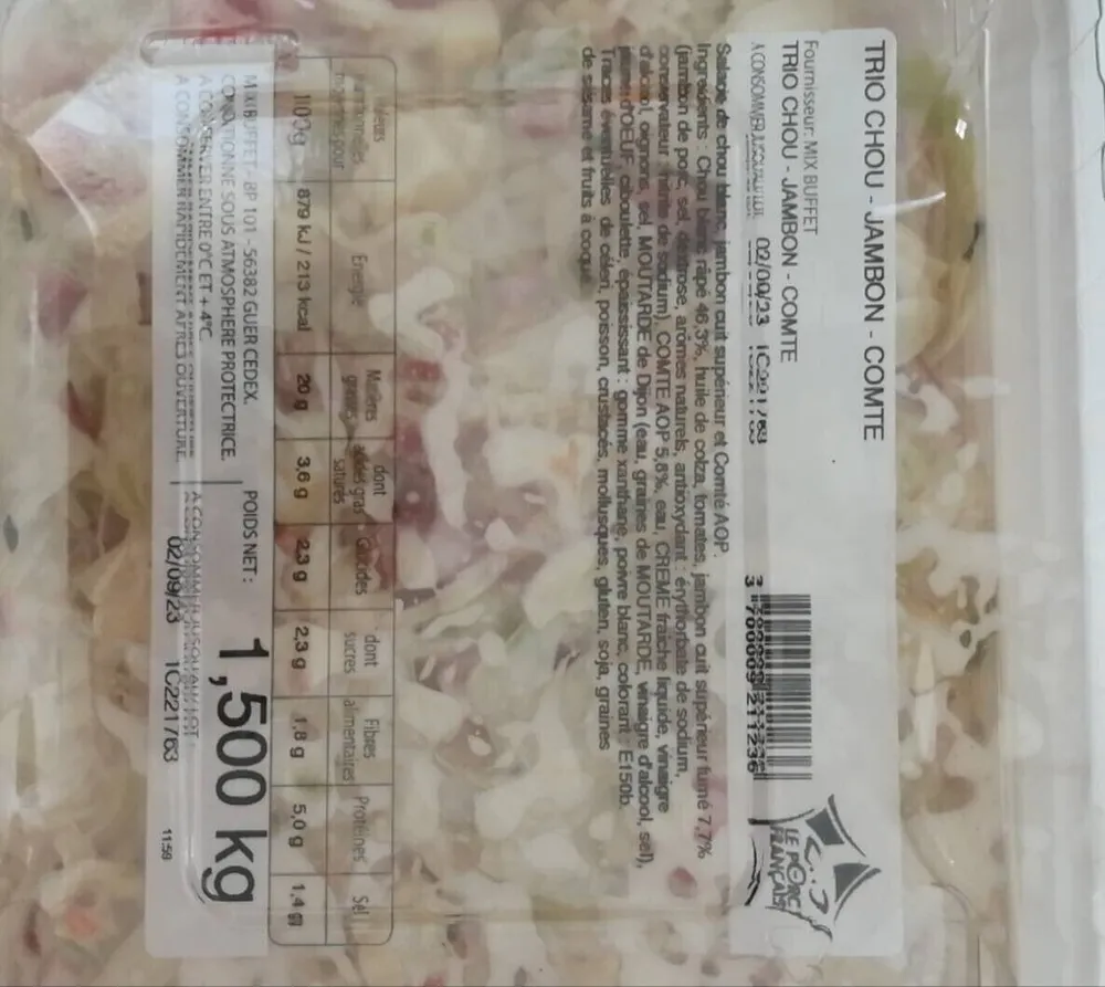 Trio chou-jambon-comté
