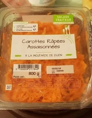Carottes râpées assaisonnée