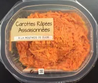Carottes râpées assaisonnées à la moutarde de Dijon