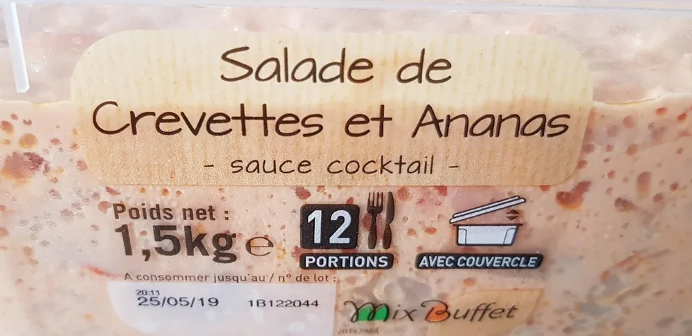 Salade de crevettes et ananas