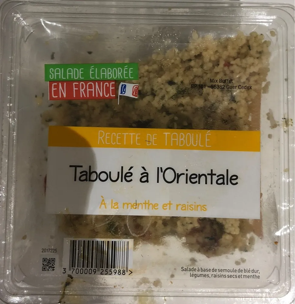 Recette de taboule a l’orientale
