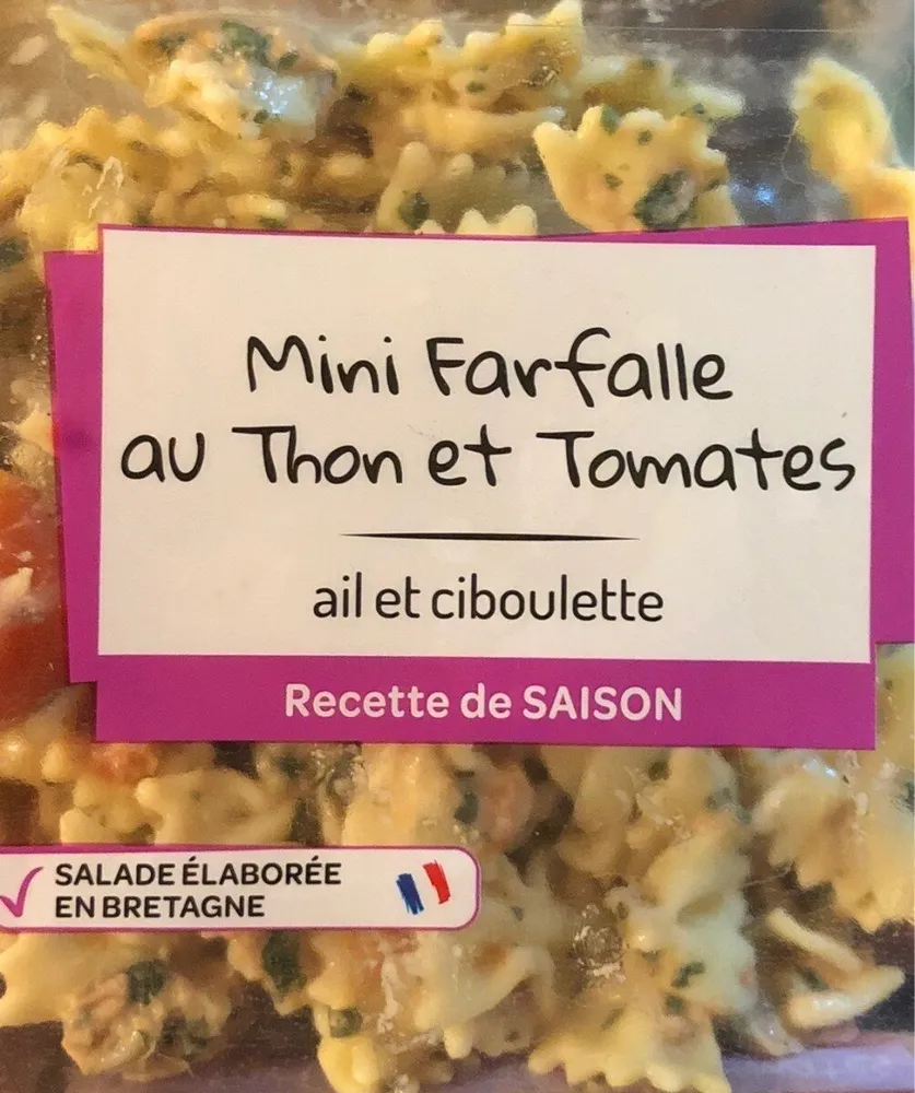 Salade de pâtes mini Farfalles au thon/tomates