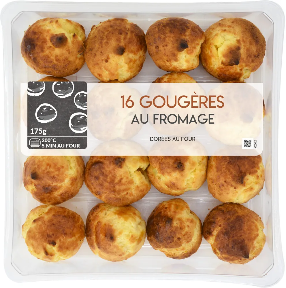 16 gougères gratinées