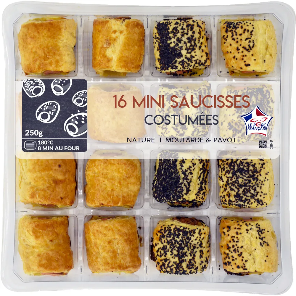 16 MINI SAUCISSES COSTUMÉES